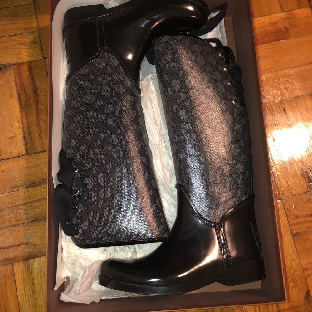 Coach rain boots size 7